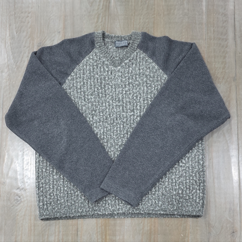 Roots Boy's Charcoal and Cream Knit Pullover I0197